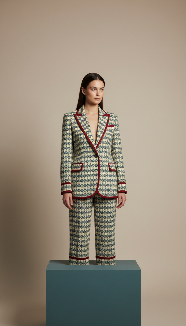 Porcelain Fine Wool Statement Blazer