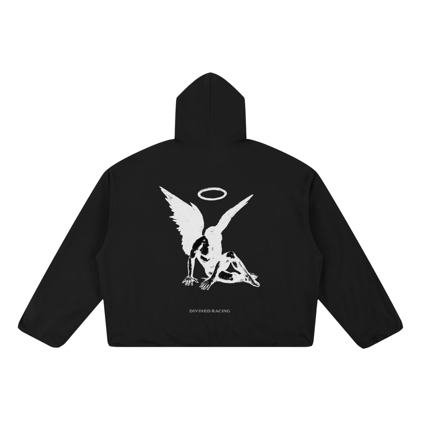 DIVINED RACING BOXY OVERSIZED RESTING ANGEL HOODIE